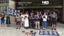 Ativistas pró-democracia de Hong Kong desafiam China em Taiwan