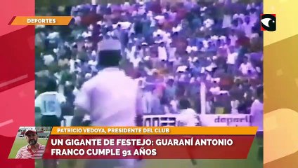 Un gigante de festejo, Guaraní Antonio Franco cumple 91 años