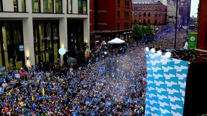 A selection of the best shots from European Champions Manchester City's treble parade