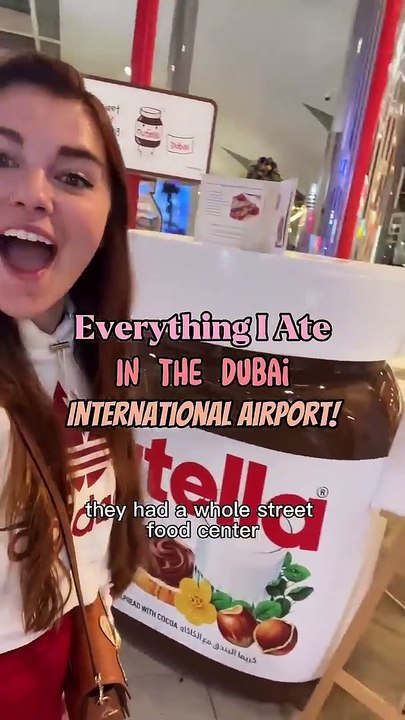 Everything I ate in the Dubai international Airport! #foodie #eating #dubai #airport #shorts