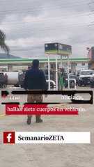 Tras persecución policiaca, hallan siete cuerpos en vehículo.