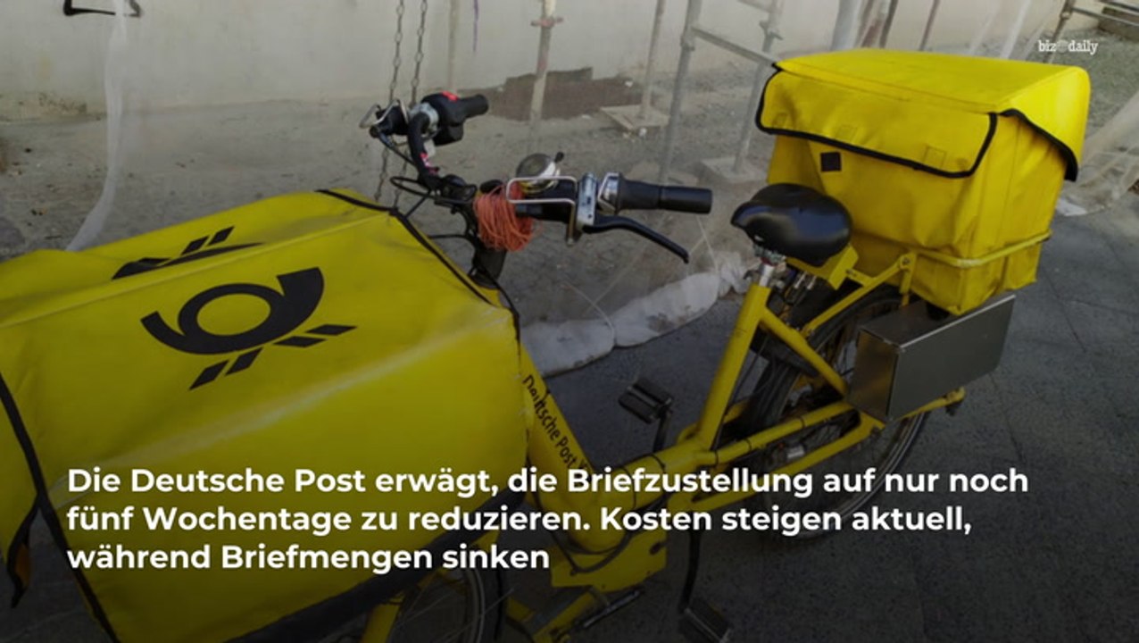 Post: werden briefe bald nur noch an fünf wochentagen ausgetragen?