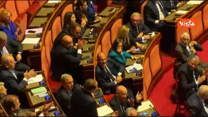 Berlusconi ai senatori: ?? nato il mio 17esimo nipotino?. Standing ovation dell?Aula