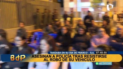 SJL: Policía fue asesinado al resistirse al robo de su vehículo