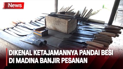 Pengrajin Banjir Orderan Pisau dan Golok Jelang Idul Adha di Mandailing Natal