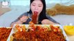ASMR MUKBANG Sweet potato vines Kimchi, Black bean noodles, SUPREME Seasoned Chicken, Cheese Fondue