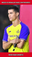 Messi Vs Ronaldo fans CONTROVERSY...Reaction!| Lionel Messi Vs Cristiano Ronaldo News #shorts