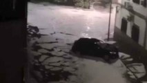 Una fuerte tormenta de agua y granizo anega varias calles de Sonseca (Toledo)