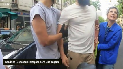 Sandrine Rousseau filmée au coeur d'une bagarre entre un cycliste et un taxi, images hallucinantes