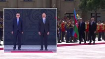 Cumhurbaşkanı Erdoğan Azerbaycan'da! Resmi törenle karşılandı