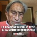 Emilio Fede reagisce in diretta alla notizia della morte di Silvio Berlusconi