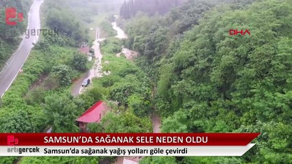 Vatandaşlar sel sonrası iş makinesiyle taşındılar