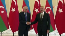 Cumhurbaşkanı Erdoğan, Aliyev ile baş başa görüştü