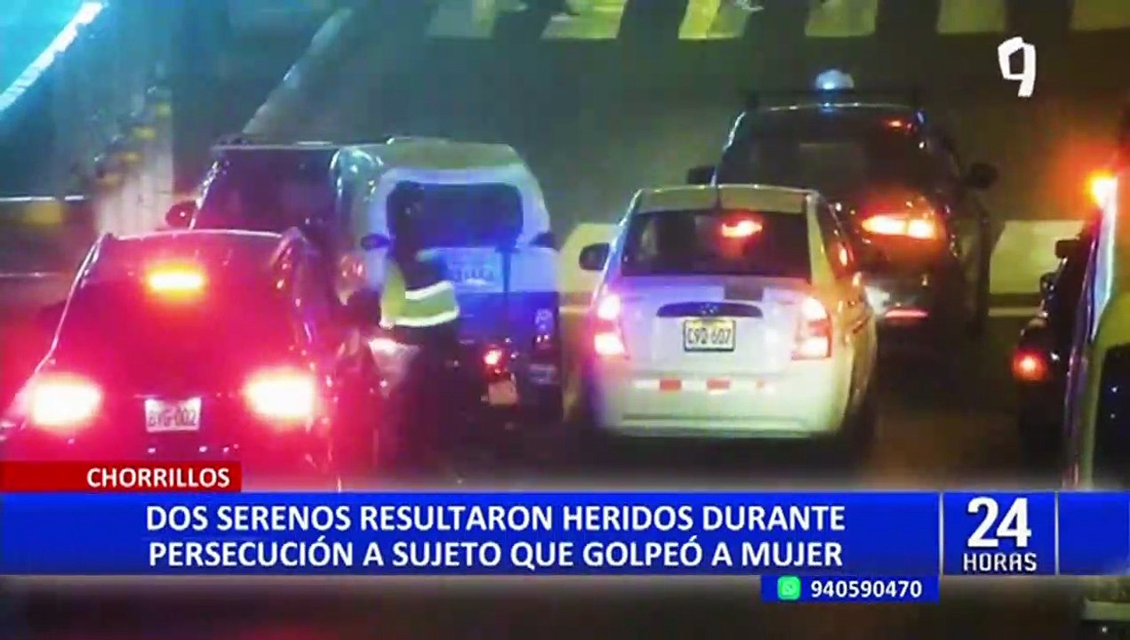 Chorrillos: serenos resultan heridos durante persecución a sujeto que golpeó a su expareja