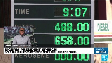 Nigeria President Bola Tinubu urges patience after fuel subsidy crisis