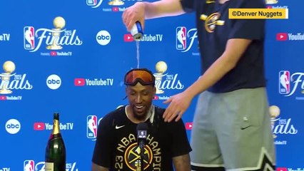 Nuggets - Quand Jokic arrose Caldwell-Pope de bière devant les journalistes