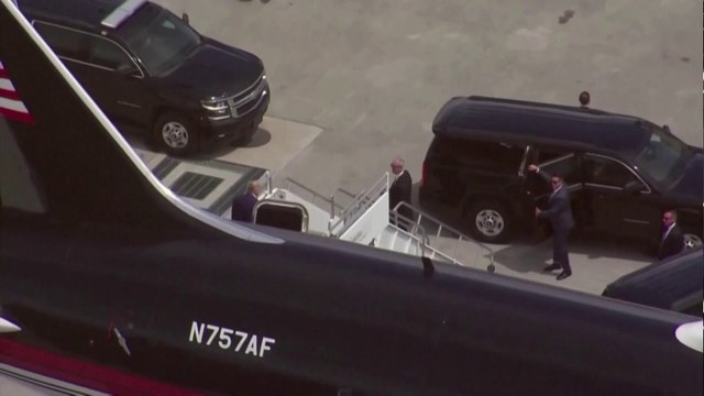 #ترمب يصل إلى #ميامي للمثول أمام المحكمة ومواجهة الاتهامات الموجهة إليه #العربية