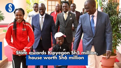State awards Kipyegon Sh5 million, house worth Sh6 million - Ruto