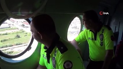 Aydın'da hava destekli trafik denetimi