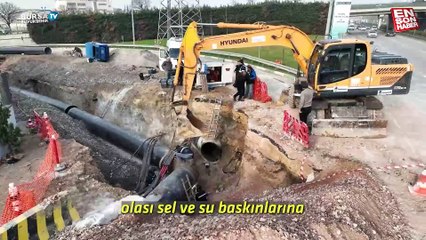 Bursa Büyükşehir Belediyesi, BUSKİ ekipleri gece gündüz çalışmaları sürdürüyor