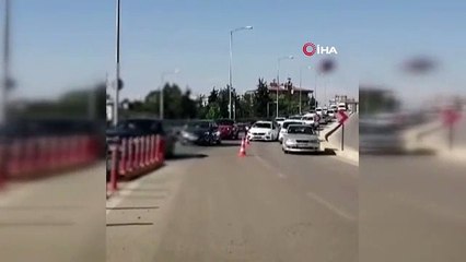 Gaziantep'te şerit ihlali yapan 17 araca ceza