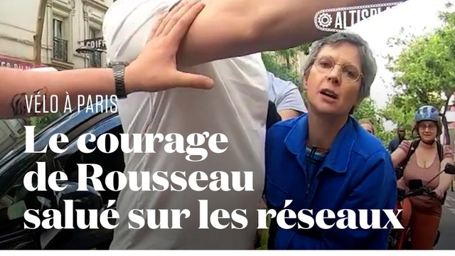 Sandrine Rousseau s'interpose entre un taxi et un cycliste lors d'une altercation à Paris