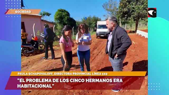 Paula Schapovaloff, directora provincial línea 102, explicó que los hermanitos de Puerto Iguazú estaban en perfectas condiciones físicas, pero el problema era habitacional