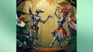 Robot Rumba Dances With Birds - Robot Rhumba Danse avec les Oiseaux