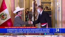 Congresistas critican a exministro José Gavidia por demandar al Estado y pedir indemnización