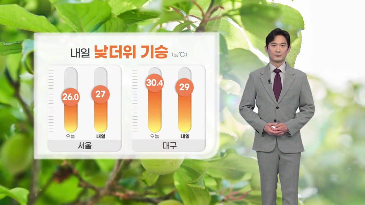 [날씨] 밤사이 전국 곳곳 소나기...내일 낮 더위 기승 / YTN