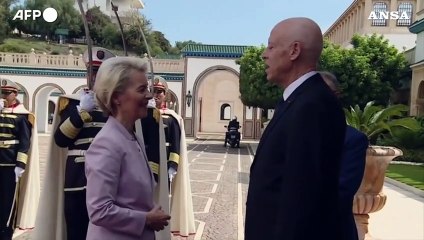Tunisia: von der Leyen, Meloni e Rutte accolti da Saied