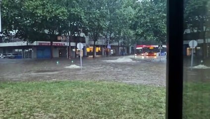 VIDEO inundaciones centro de Terrassa