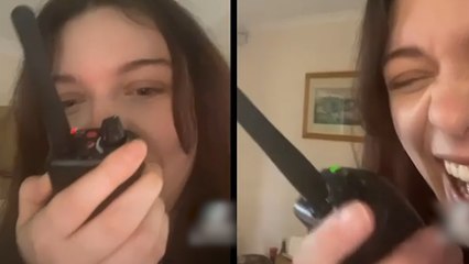 OVER! Daughter PRANKS Dad by finding his WALKIE TALKIES!