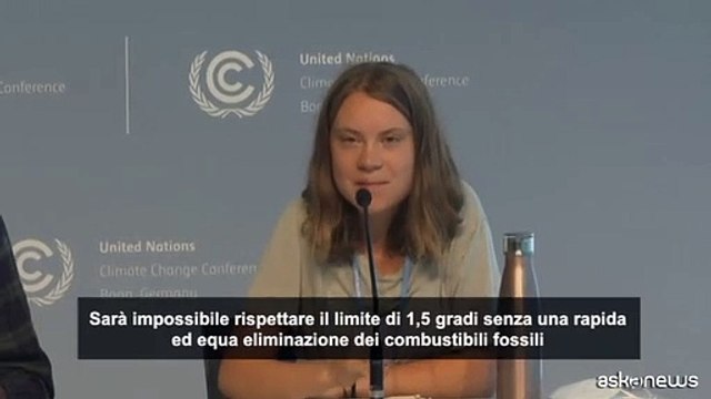 Greta Thunberg: una condanna a morte non eliminare combustibili fossili