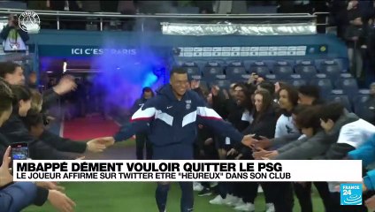 Kylian Mbappé dément vouloir quitter le PSG et affirme être "heureux" dans son club