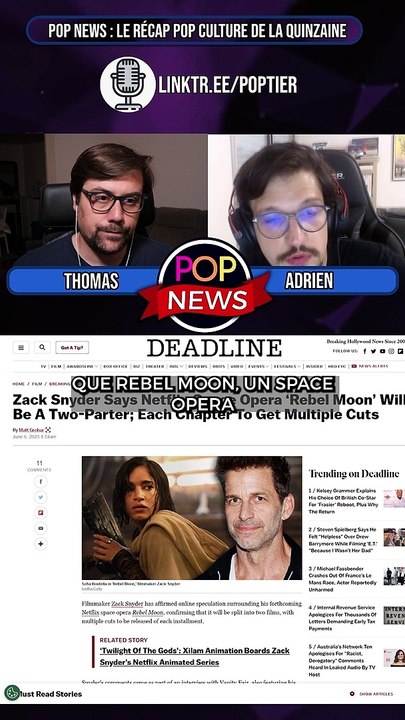 Rebel Moon, le nouveau film de Zack Snyder sera coupé en deux parties