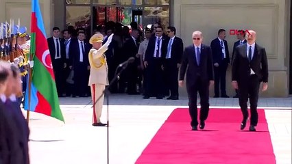 Erdogan a été accueilli par une cérémonie officielle en Azerbaïdjan ! Sinan Ogan fait également partie de la délégation