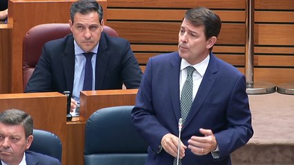 Intervención de Alfonso Fernández Mañueco en el pleno de las Cortes