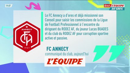 Annecy va intenter une action en justice pour corruption contre Rodez - Foot - Ligue 2