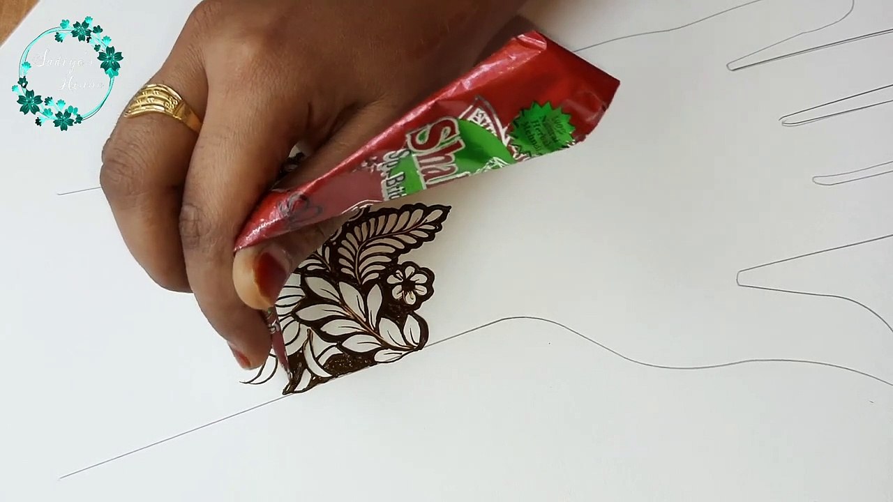 Mehndi class-39 | negative space mehndi designs | emboss mehndi design | Mehndi tutorial