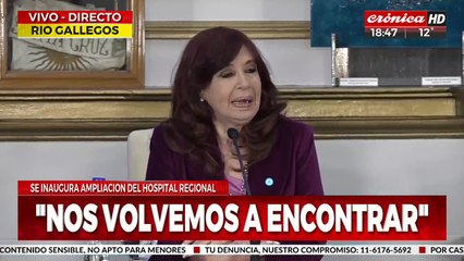 Cristina: "Hay que hablarle a la gente con la verdad, sino después sobrevienen las crisis de representación"