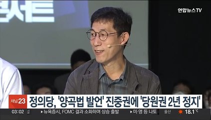 정의당, '양곡법 발언' 진중권에 '당원권 2년 정지'…진중권 "황당"