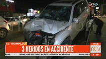 Accidente de tránsito en la avenida El Trompillo deja 3 heridos