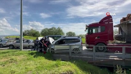 Tavşanlı'da zincirleme trafik kazası: 2 yaralı