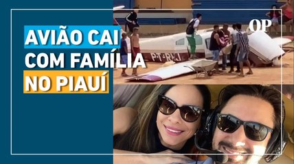 Avião cai com família em campo de futebol no Piauí