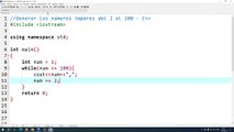 Generar los números impares del 1 al 100 en C++