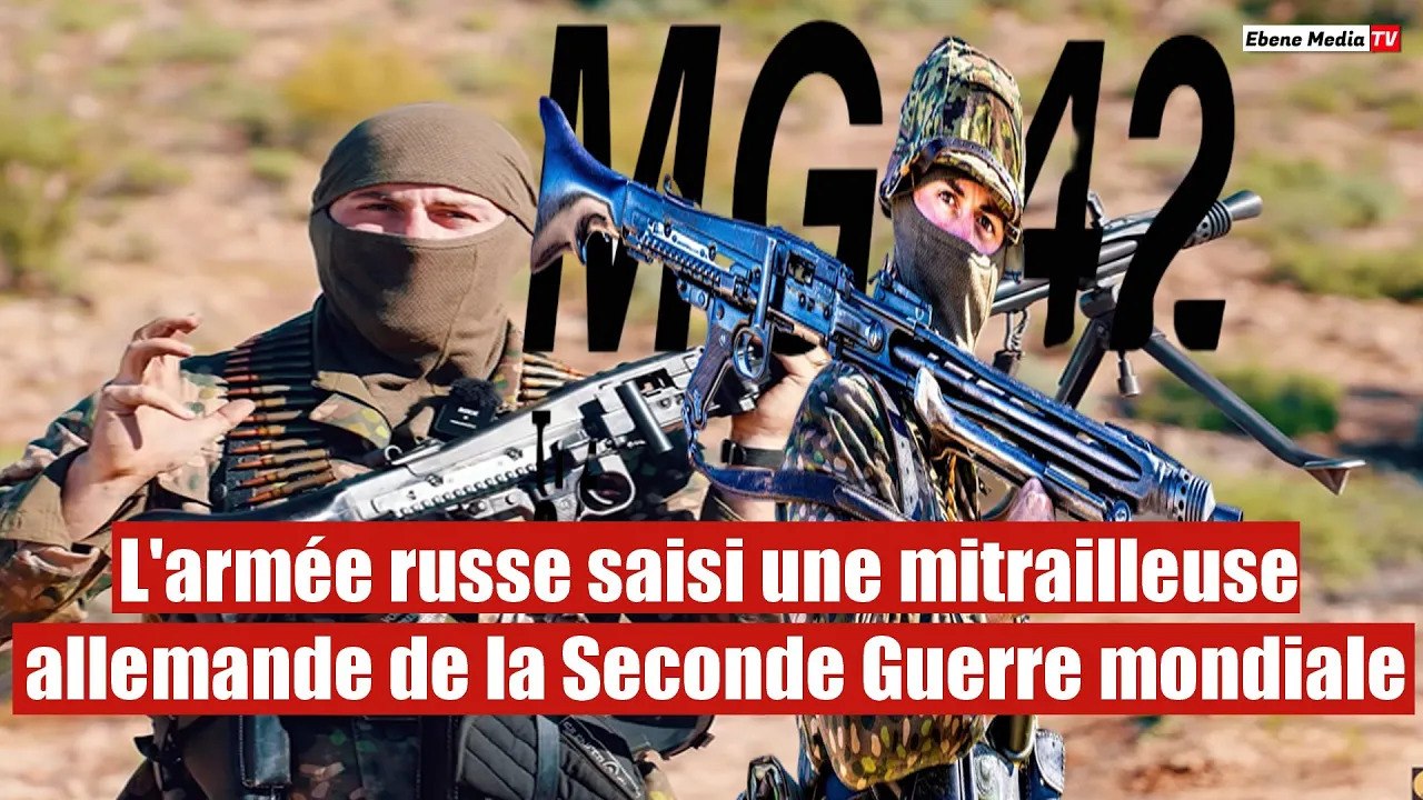 L'armée russe saisi une mitrailleuse allemande de la Seconde Guerre mondiale