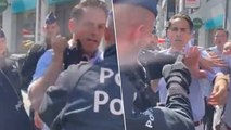 Belçika polisi, aşırı sağcı parti liderine tokat attı