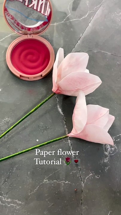Paper Flower Tutorial #paperflower #artncrafts #origami #origamitutorial