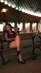 Sexy model enjoying outdoor and vibing